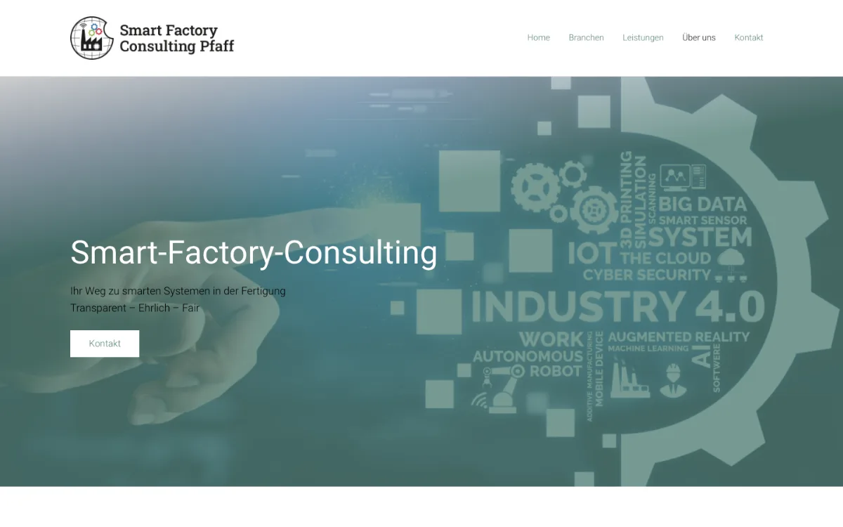 Startseite von smart-factory-consulting.de in der Desktop-Ansicht
